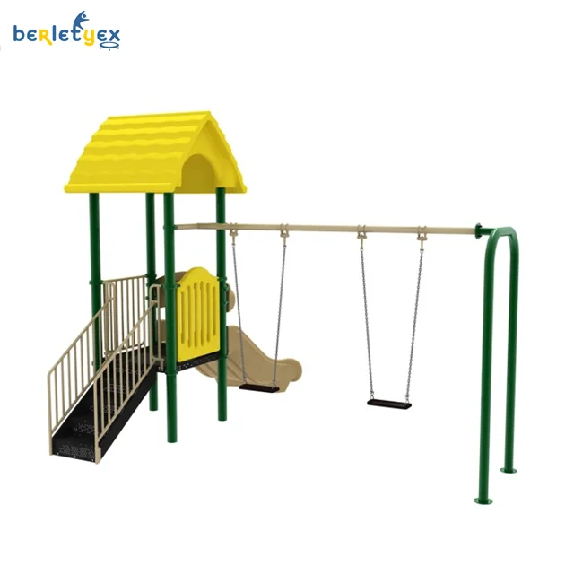 New Design Outdoor Sports Swing Playground Equipment Colorful Safe Kids Adventure Swings Seat Chair Play Slide Park Game Toys