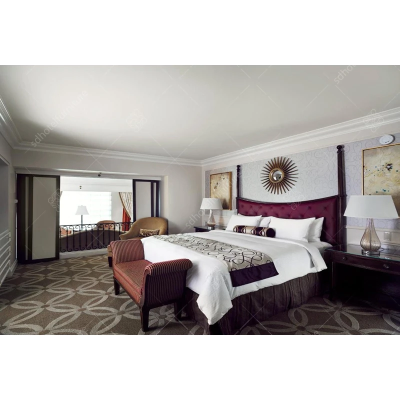 2021 Fashionable Plywood Design with Fabric Foshan Hotel Funiture for Apartment Bedroom