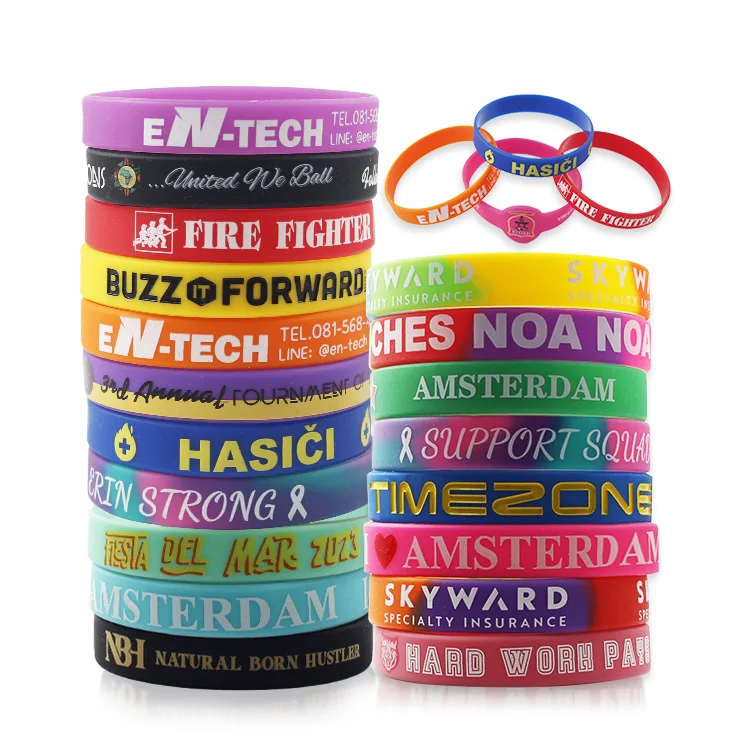 Hot Selling Personalized Gifts Custom Rubber Silicone Bracelet Sport Embossed Wristband Mens Wrist Band With Logo