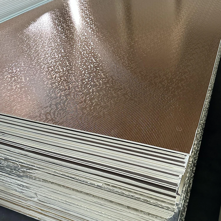 Wholesale 5mm Wood bamboo charcoal wood veneer interior decoration board marble slab PVC marble wall panel