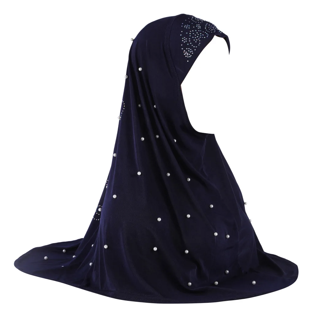 Fashion pearl printed headscarf jersey scarf for women plain malaysia scarf custom scarf logo