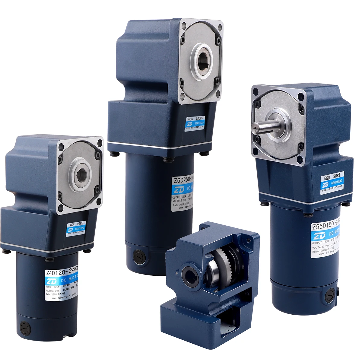 ZD 60mm-104mm 12V 24V 48V 110V 220V 15W-300W Electric Brushed  DC Gear Motor Manufacturer