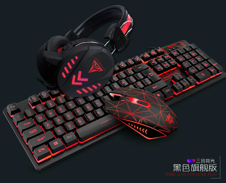  Игровой набор для игрового ПК гарнитура наушники клавиатура и
