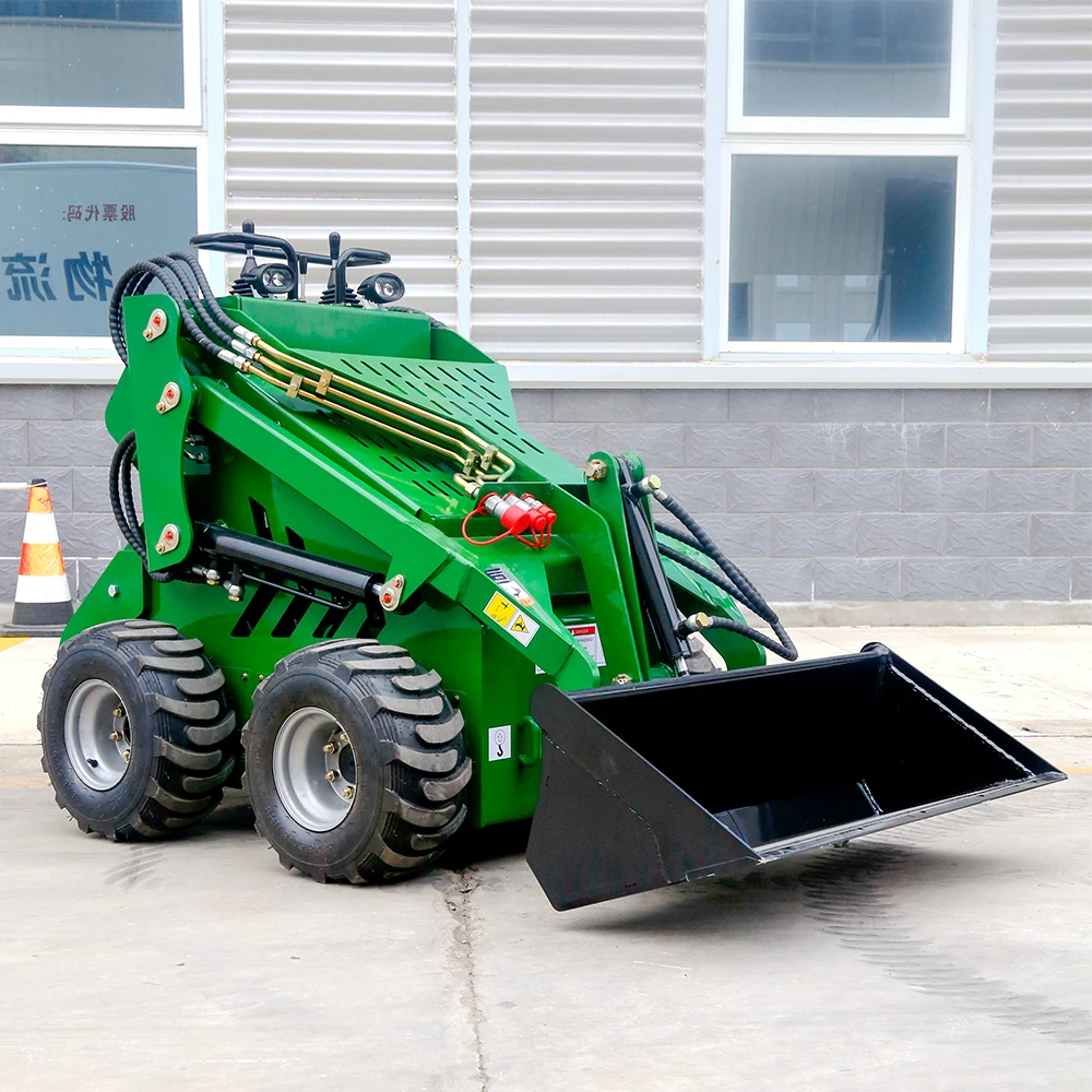FREE SHIPPING Cheap EPA Mini Track Skid Steer Loader Diesel Small Garden New Skid Steer Loaders For Sale Wheel skidsteer Loader
