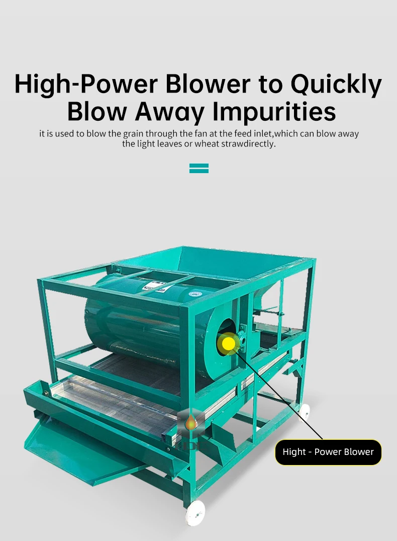 Mini Winnower Gravity Grain Cleaner Corn Paddy Cleaner With Motor