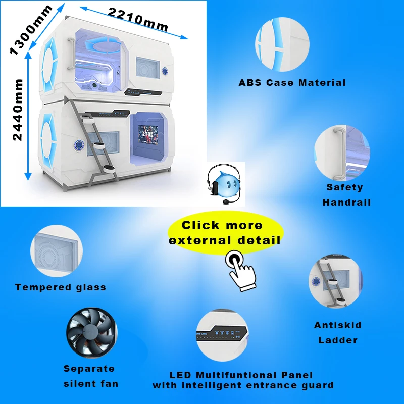 Космическая капсула слипбокс кровать капсульный отель двухъярусные кровати