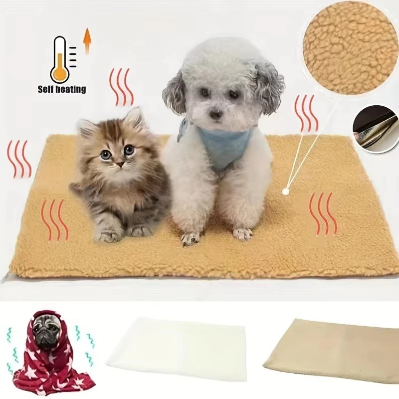 Dog Keeping Warm Mat Plastic Anti Slip Particles Wear Waterproof Plush soft Pet Car Bed Sleeping Cooling Mat For Cats Dogs