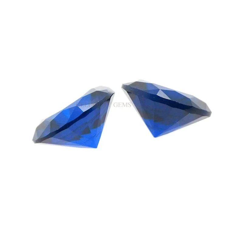 Good Polished Gemstone Round Brilliant Cut Loose Synthetic blue spinel gems