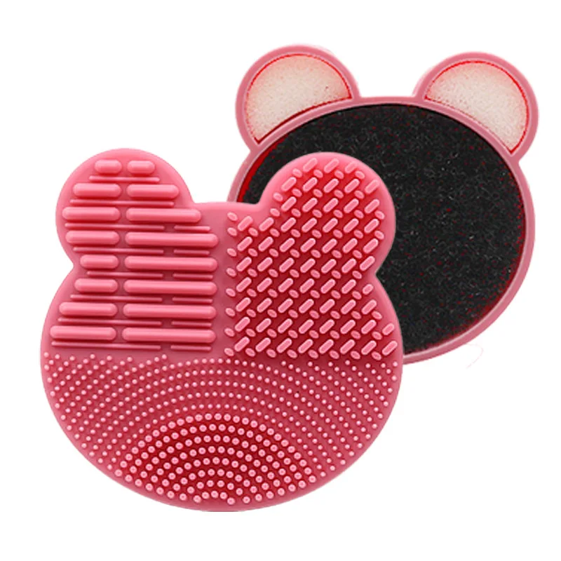
New Design Cute Shaped Silicone Box Makeup Eyeshadow Sponge Brush Cleaner Multifunctial Quick Clean Makeup Brushes Cleaner 