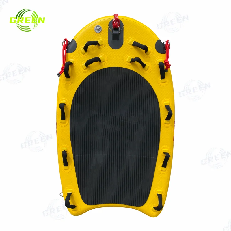 Green Hot Sale Quality Colorful stock inflatable Jetski Board rescue sled Inflatable Jet Ski Sled Surf Rescue Sled for factory