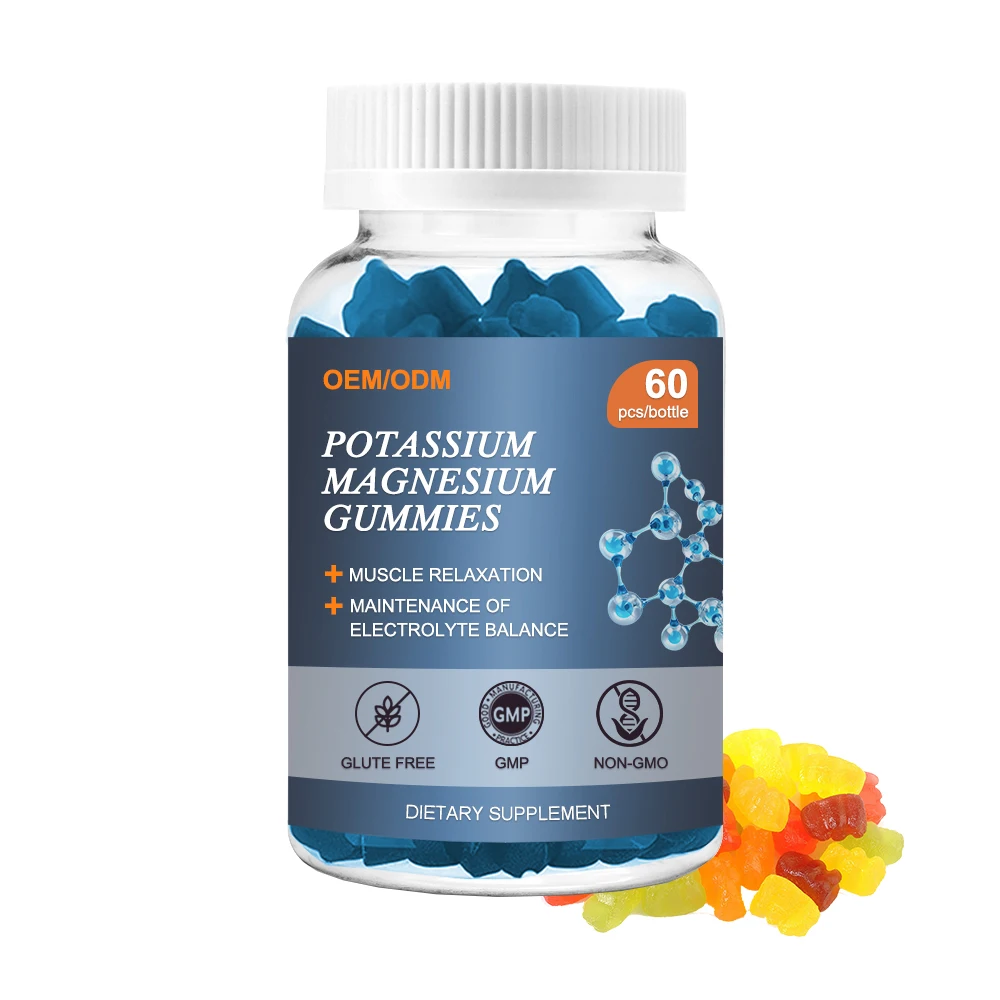 OEM/ODM/OBM Magnesium Potassium Gummies Bone Health Potassium Magnesium Gummies