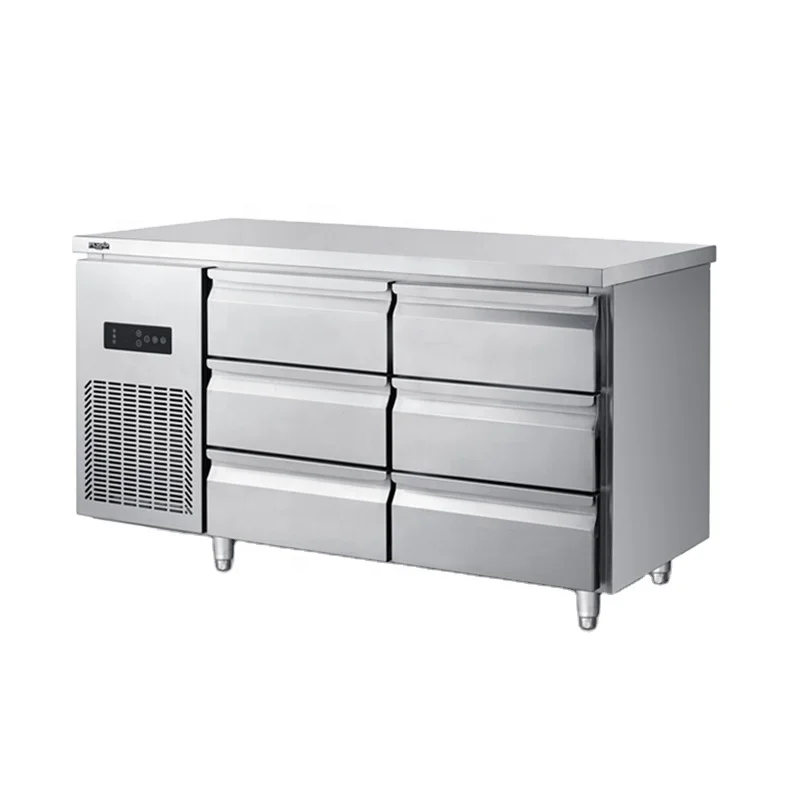 Undercounter 6 Drawers Refrigerator Kitchen Cabinet Freezer Commercial Workbench Fridge Cooler
