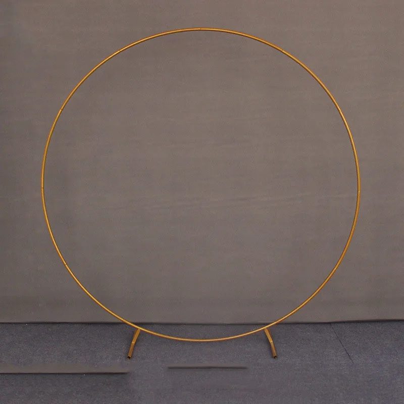 Golden wedding Arch backdrop stand Frame Circle Round Balloon metal Arch backdrop Stand for Wedding Birthday Party