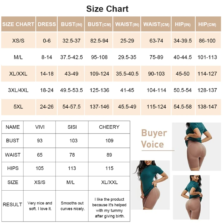WAISTDEAR Plus Size Shapewear Tummy Control Body Shaper High Elasticity Slimmer Butt Lifter Shapewear For Women Full Body Shaper