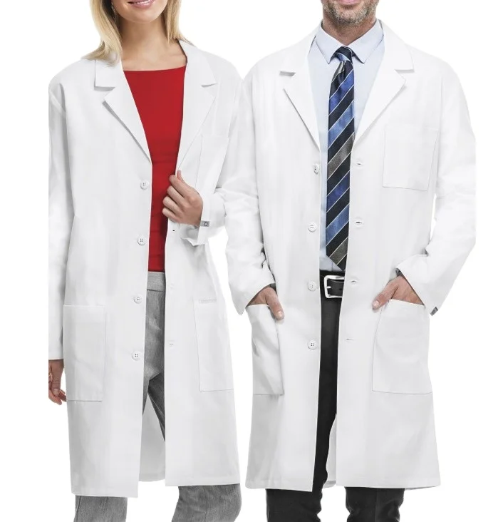 Unisex Surgical Professional Doctor Workwear White Lab Coat