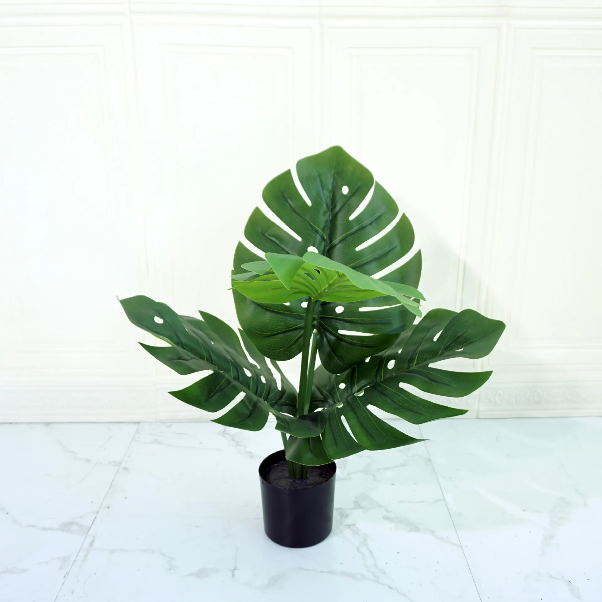 4.5ft Simulated Bonsai Greenery Landscape Decoration monstera variegata Artificial Trees and Plants