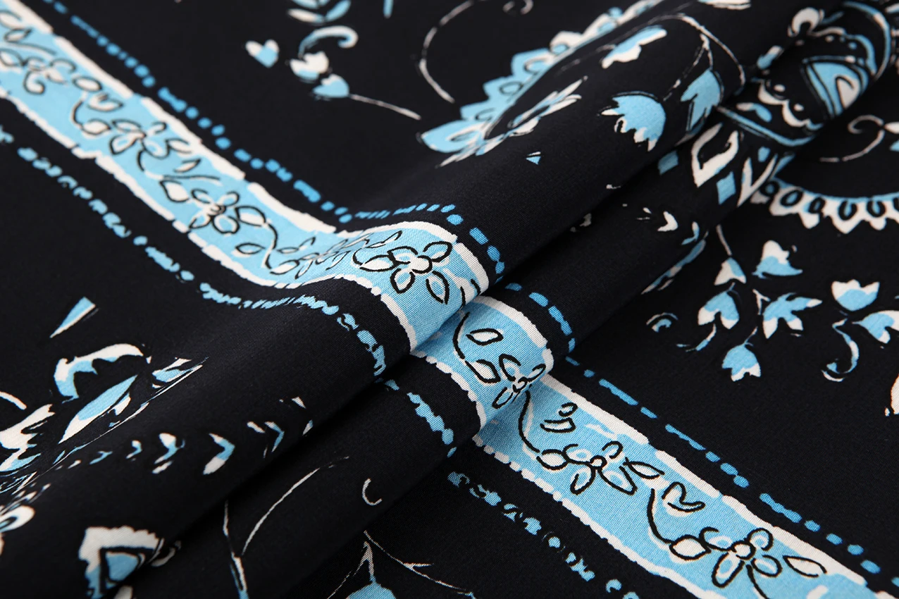 
ecologically jeans blouses shirts silk weaving textile crepe viscose fabric 