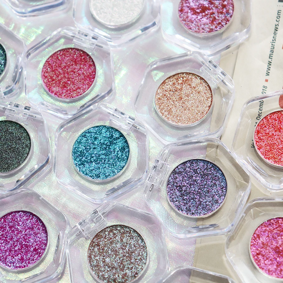 Private Label Single Chameleon Eyeshadow Makeup Cosmetics Custom Logo Pigment Plastic Packaging Duo Chrome Eyeshadow