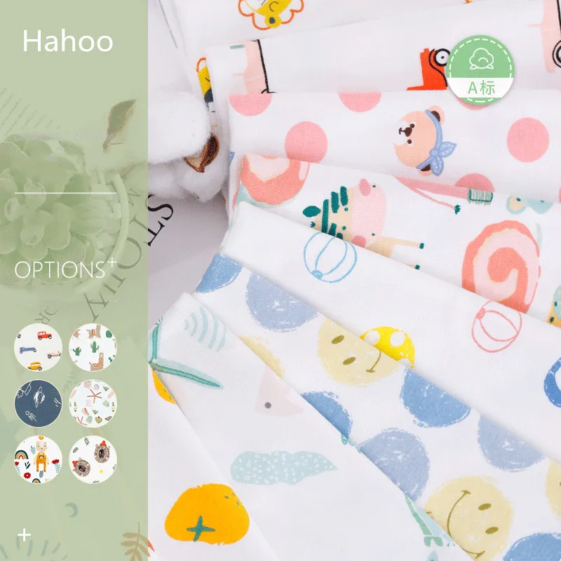 Hahoo 100% хлопчатобумажная ткань лидер продаж органический хлопок с принтом для детской одежды