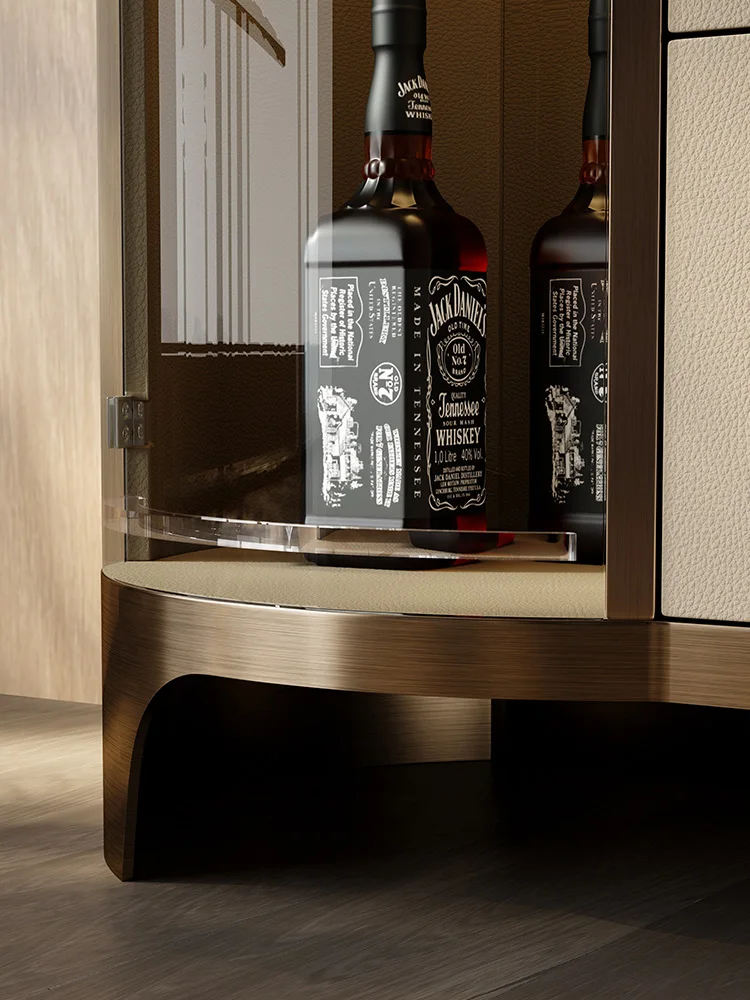 Italian sideboard designer new villa home modern light luxury console tables marble wall wine cabinet