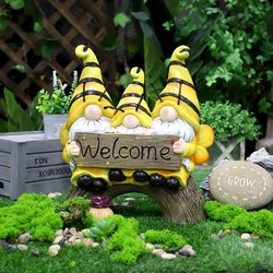 Redeco Hot Sale Led Gnomes Magnesium Oxide Crafts Cute Wholesale Garden Gnomes Magnesium Oxide Crafts