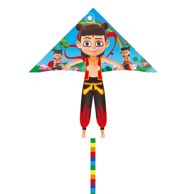 Customized Easy flying   custom full color printing kids toys cartoon delta  kite