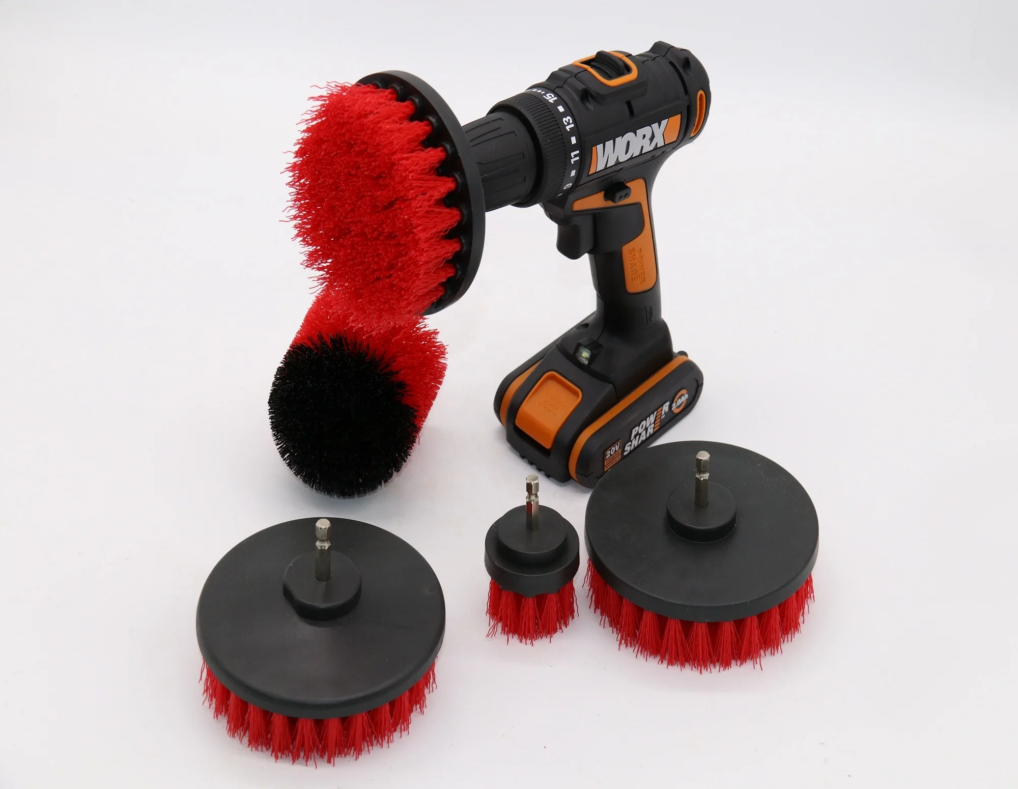3PCS Drill Brush Scrub Attachment Kit Power Scrubber Cleaning brush for Wooden Floor Laundry Room Cleaning