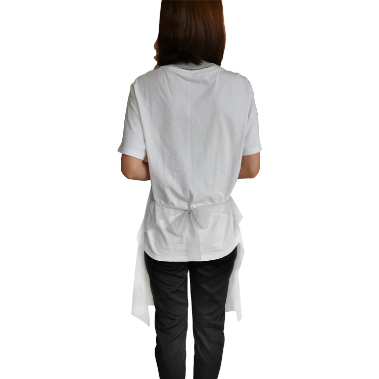 Custom Man and Woman Biodegradable disposable thick PLA apron Eco Friendly Compostable Apron