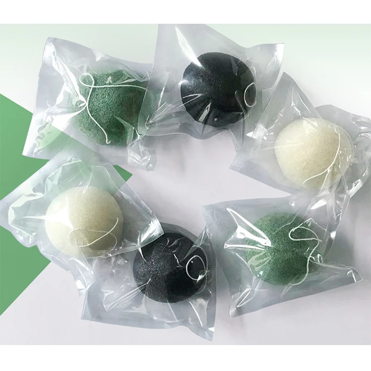 
Wholesale price half ball shape 100% natural Facial cleaning konjac sponge 
