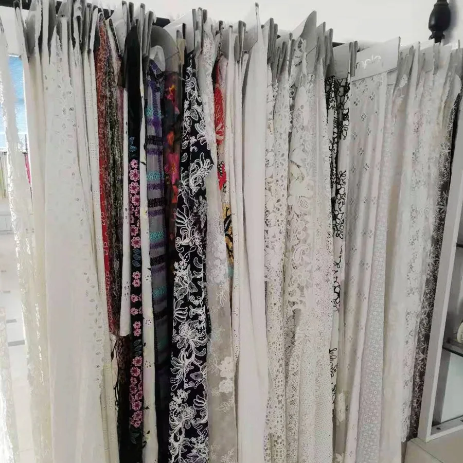 Оптовая продажа от производителя, вышивка, тюль, ткань, химический 100% хлопок, полированная тонкая Свадебная отделка, кружева