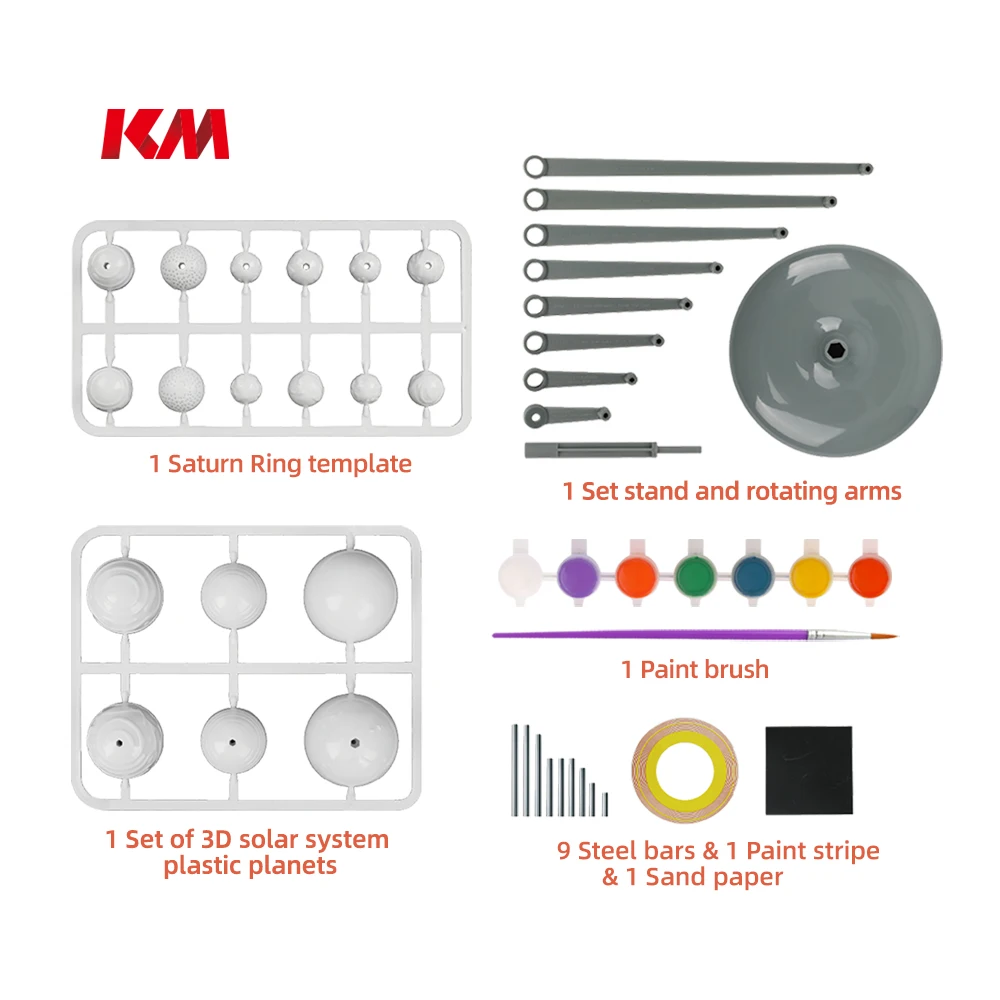 hot selling solar system assorted planet mold colour pigment planet tarium instruction book