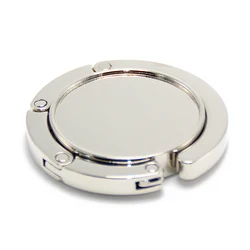 Metal Blank Custom Paper Sticker Laser Print Logo Bag Holder Simple Fashionable Portable Round Shape Magnetic Purse Table Holder