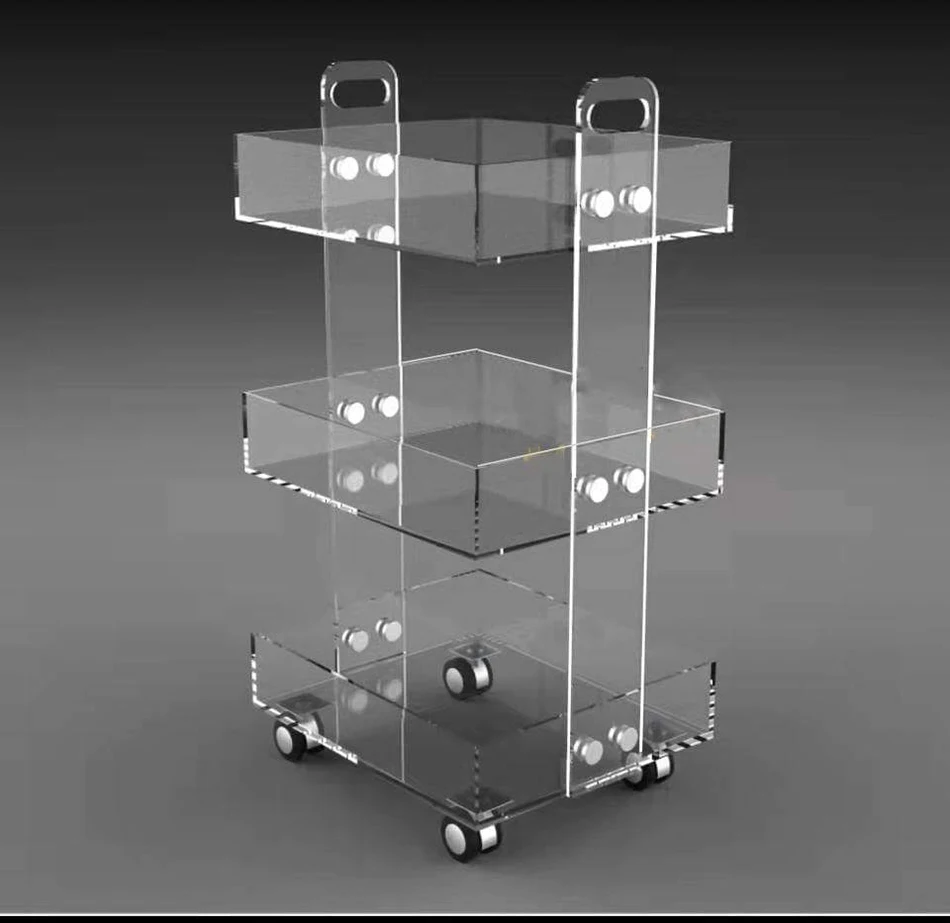 3-х уровневая тележка для напитков прозрачный акриловый Lucite бар с