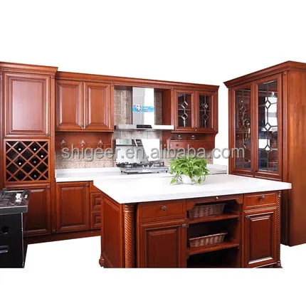 From China Solid Wood Modern Design Shaker US Australia Kitchen Furniture Kitchen Storage Cabinet