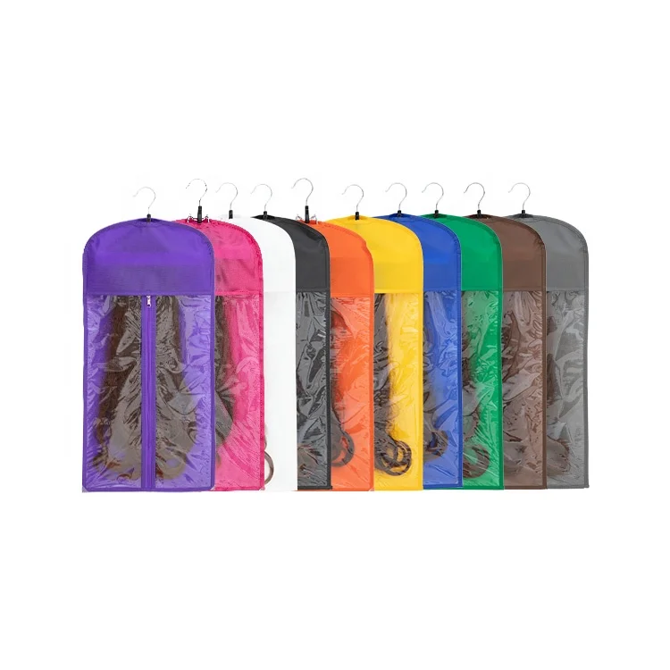Buy Now Non Woven wig Storage Bags Hair Extension Bag with Hanger