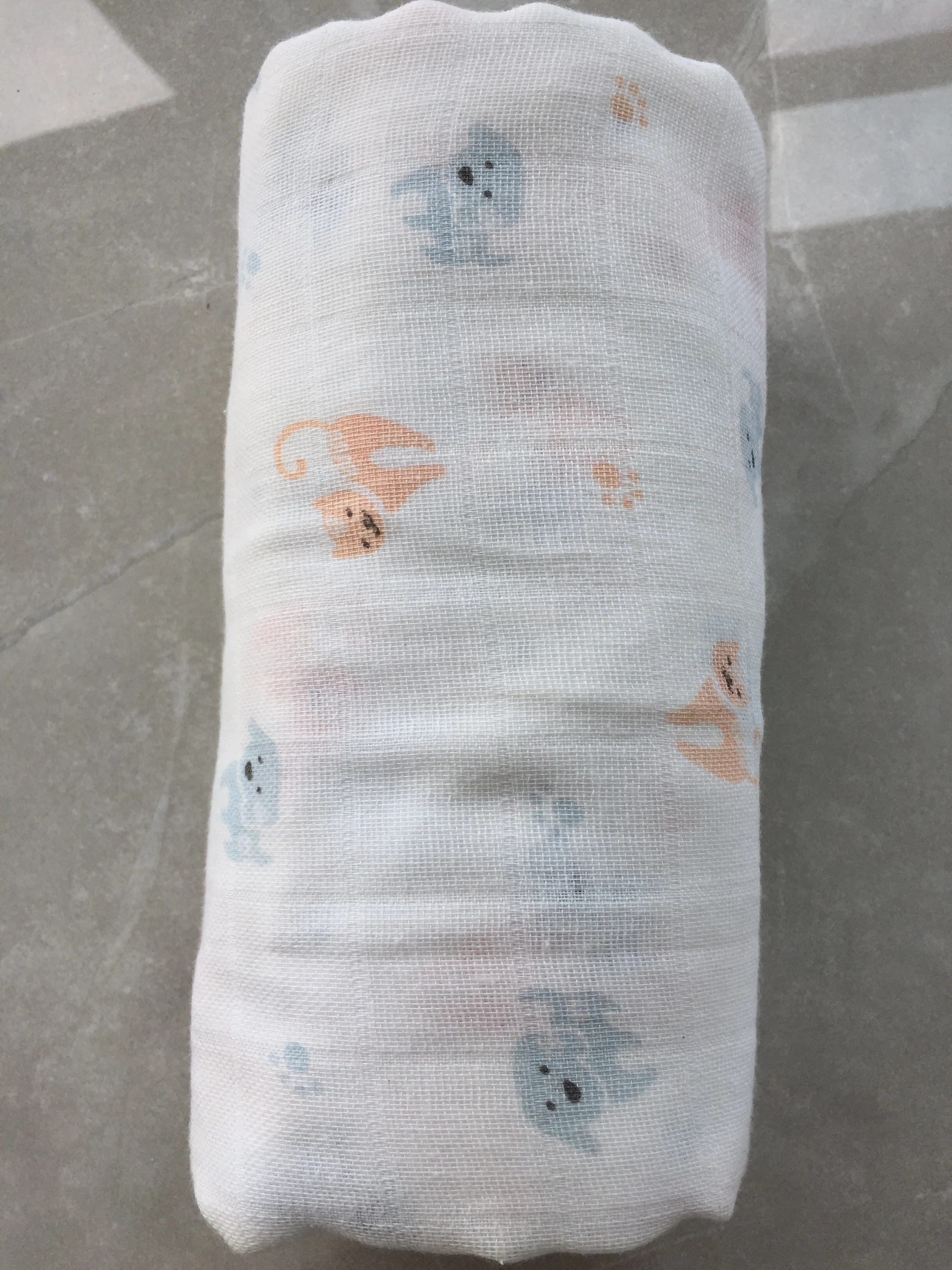 Bamboo cotton  muslin print fabric for baby products swaddle OEKO-TEX100