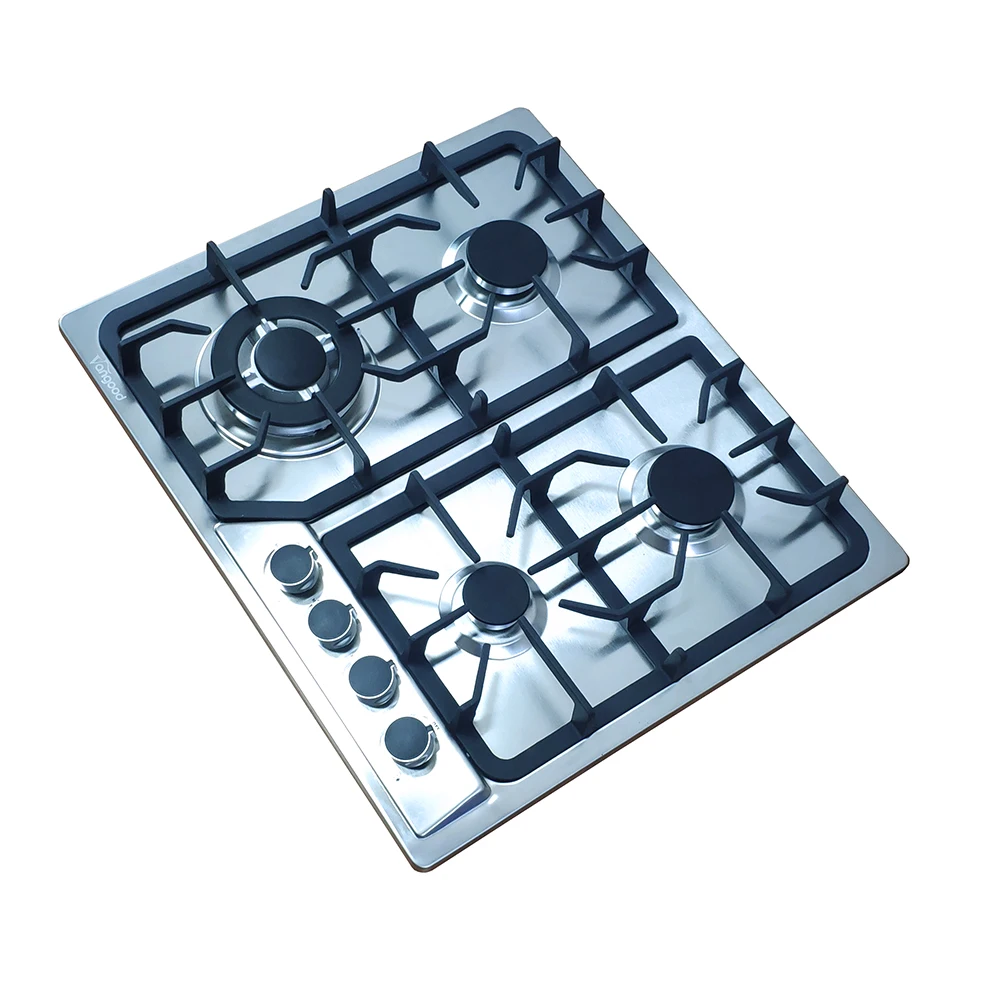 Ckd Skd New Design 80cm Built-in Stainless Steel 4 Burner Super General Electronic Ignition Built-in Gas Hob