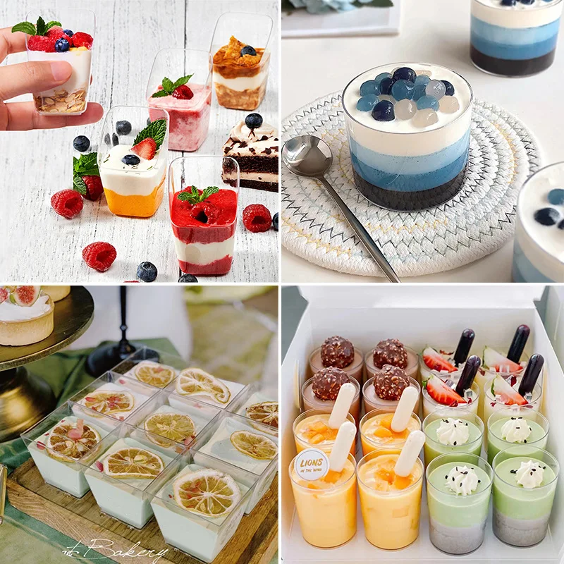 Mini dessert cup Mousse cake cups puddings jelly ice cream disposable plastic cups