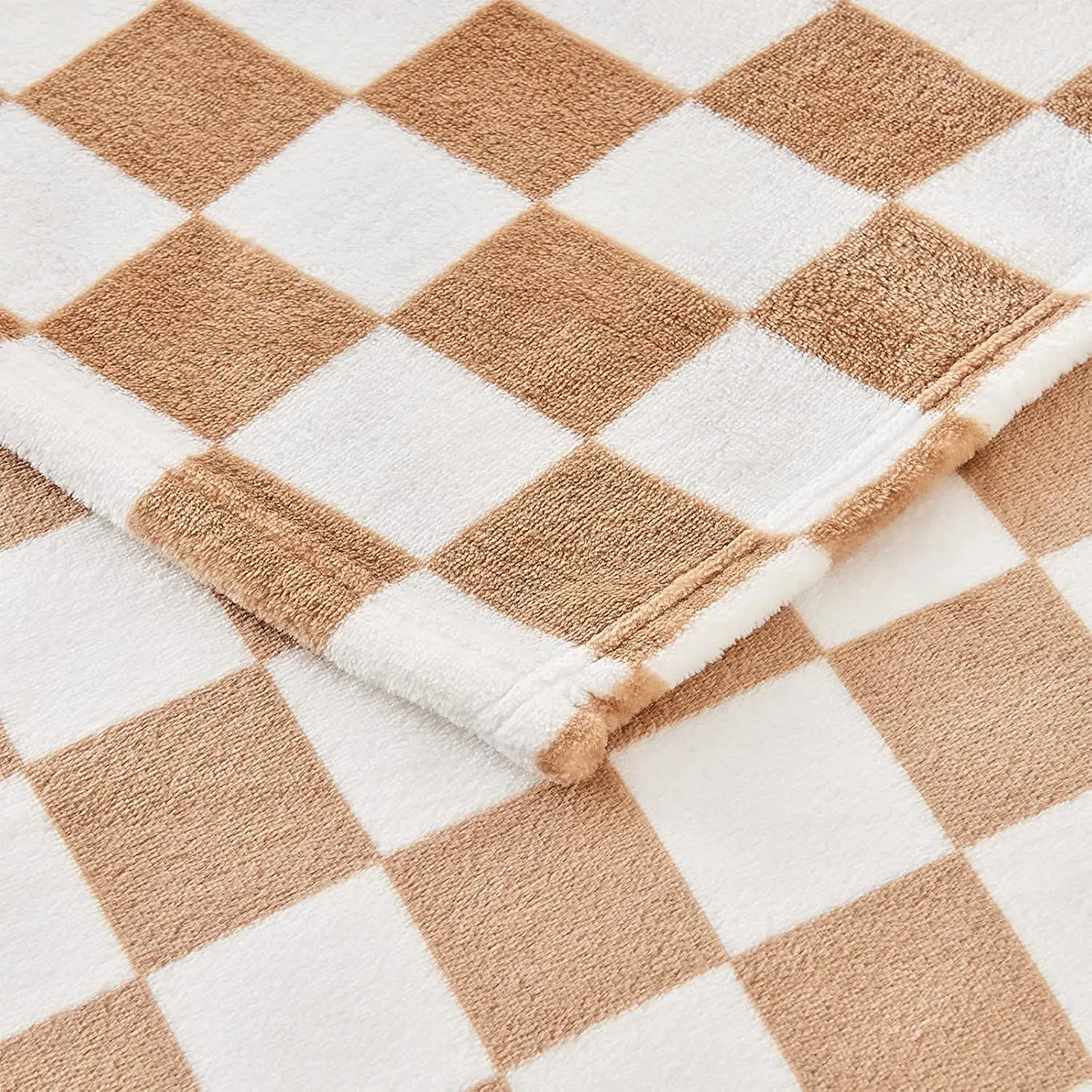 Checkered Blanket Flannel Throw Blankets Soft Cozy Checkered Grid Print Chessboard Gingham Pattern Blankets