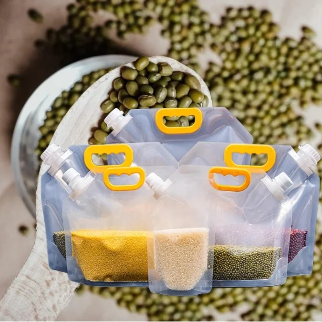 Ready to ship or Custom Logo 4 or 5 Liter Gallon Oil Beer Juice Drink Liquid Storage Stand Up Spout Pouch Foldable Portable Wate