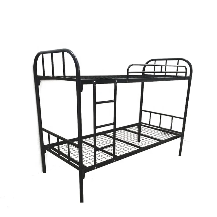 Iron Bed 0.8mm Keel Big Curved Bed School Dormitory Metal Bunk Construction Site Apartment Rental House Iron Bed
