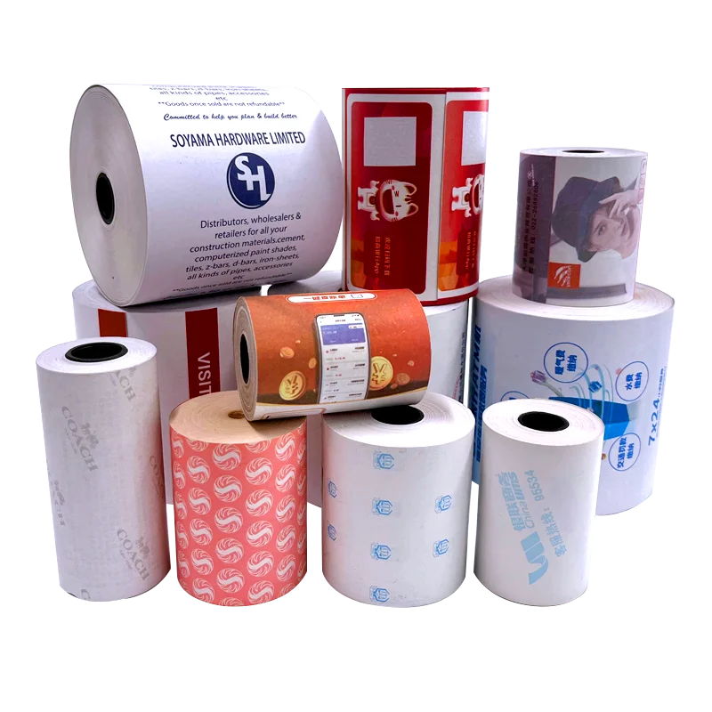 Inkless  Print  Bank ATM Cashier Receipt Pos Thermal Paper Roll  Payment Terminal Receipt Printer Paper Rolls