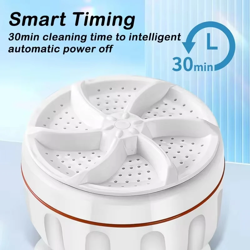 USB Travel Washer Washing Air Bubble Machine Ultrasonic Rotating Turbine Washing Machine for Socks Underwear Wash Dishes