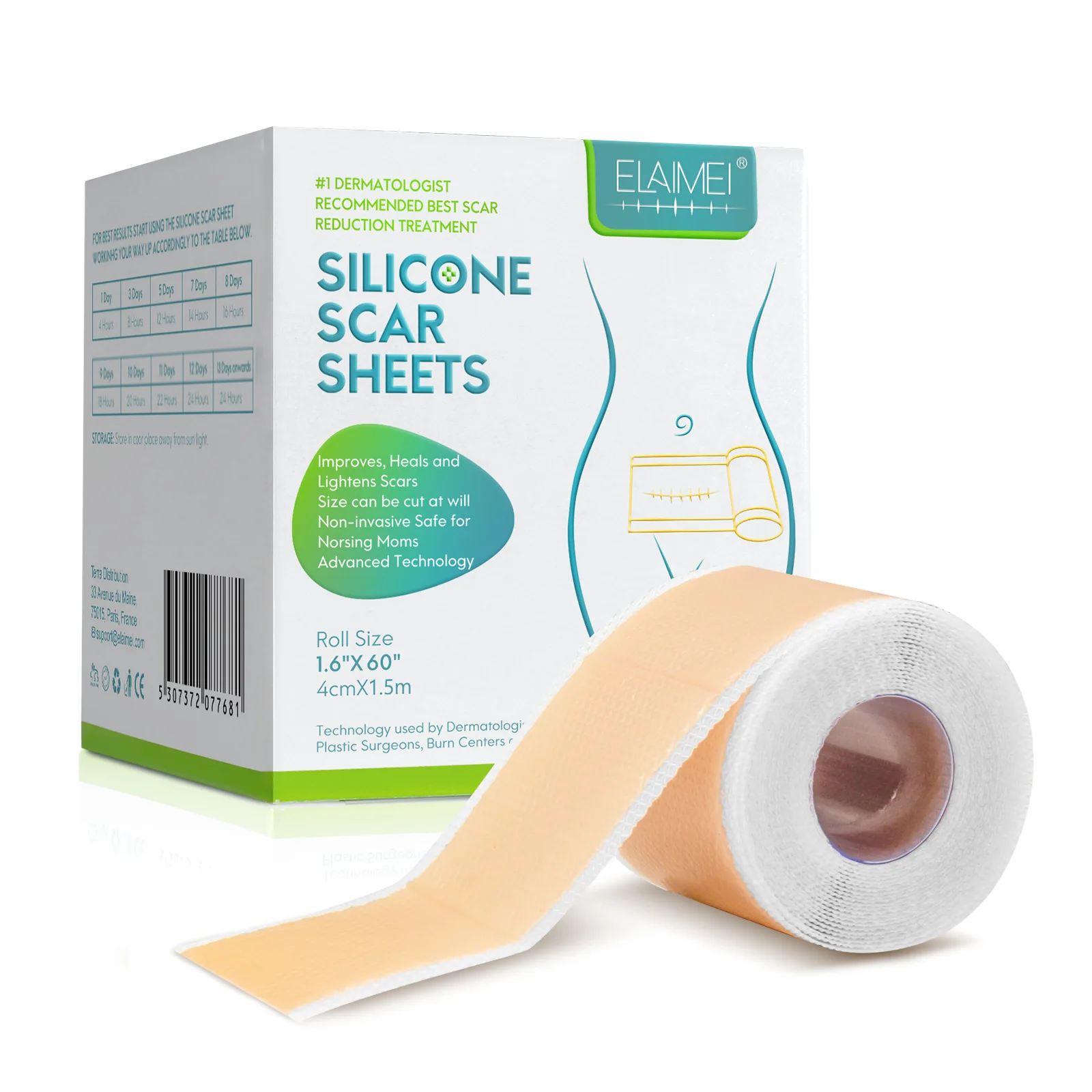 Scar Away Silicone Gel Sheet Wound Marks Remove Keloid Skin Scars Treatment Patch