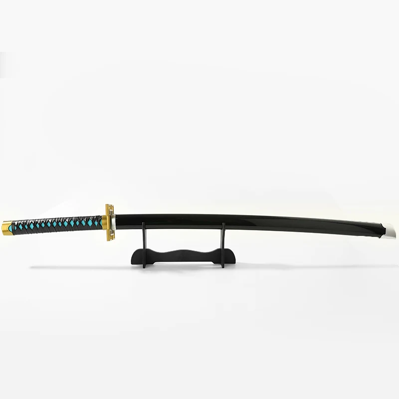 Cool Anime Wooden Led Light Toy Swords Demon Slayer Tokitou Muichirou Children Cosplay Swords