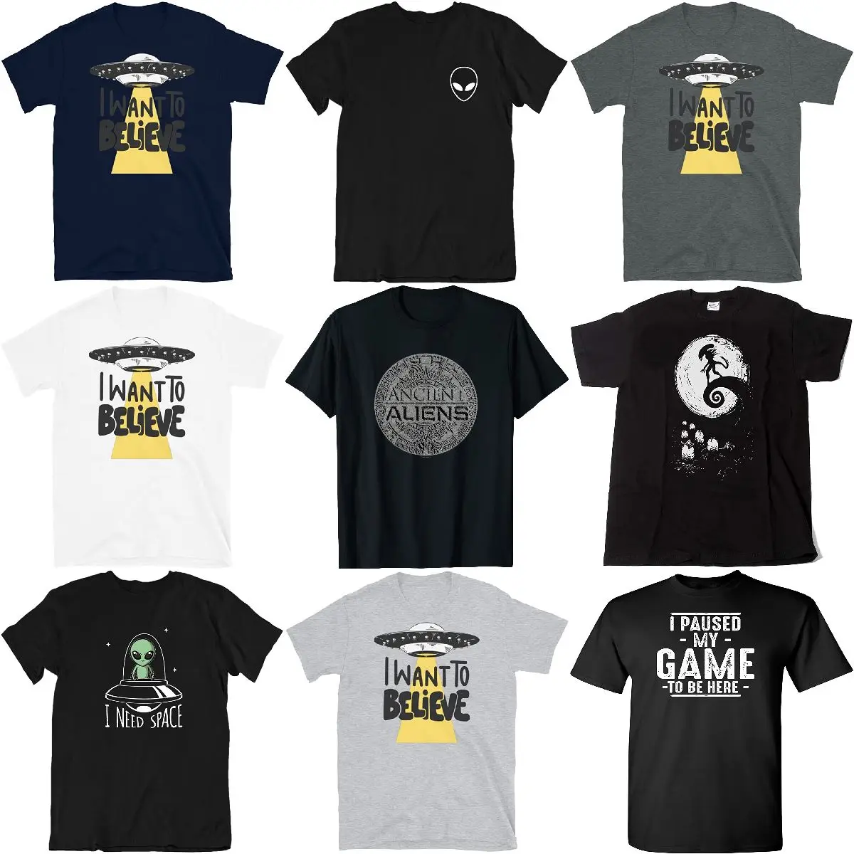 Custom 3D printed alien leisure sports T-shirt Cartoon Image Character Alien T shirt Doll Hand Office Hot Sale