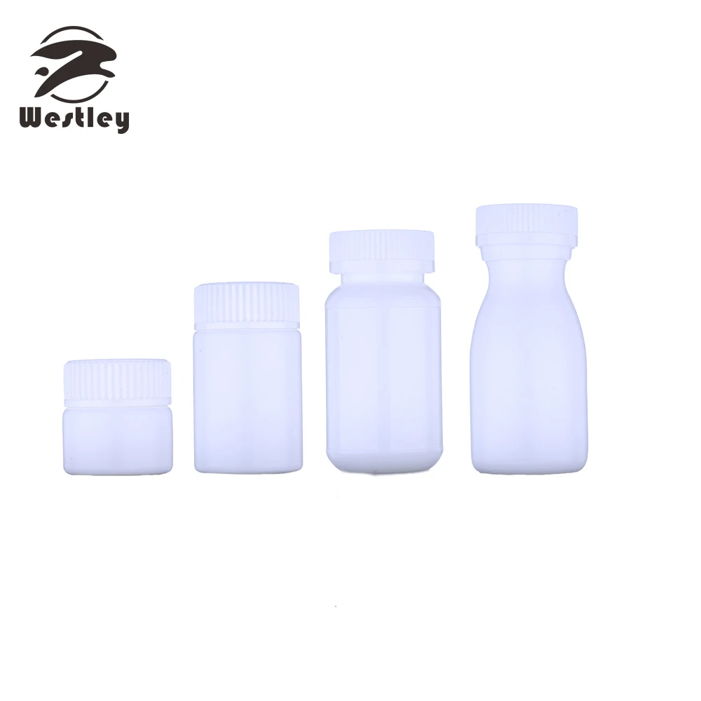 Custom HDPE Medicine Liquid Container 100cc 120cc 150cc 200cc Empty Capsule Bottles with Child Safety Caps and Seal