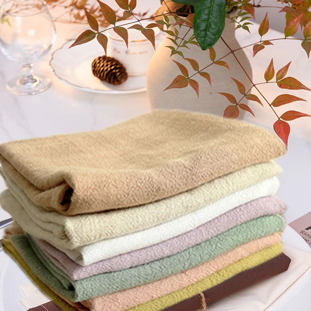 Cotton Linen Napkin Cloth Household Kitchen Plain Placemat Square Tea Ramie Cotton napkin