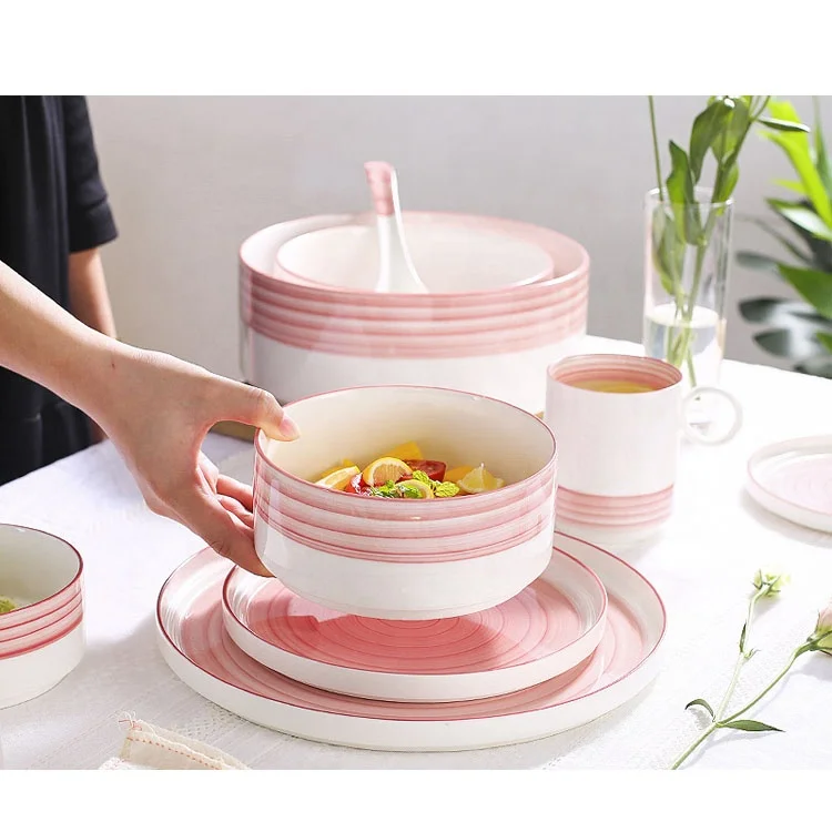 Ukraine rustic tuscan Ensemble Assiettes Dinnerware Nordic Kitchenware Dishes Beef Salad Ceramic Plates porcelain dinner set