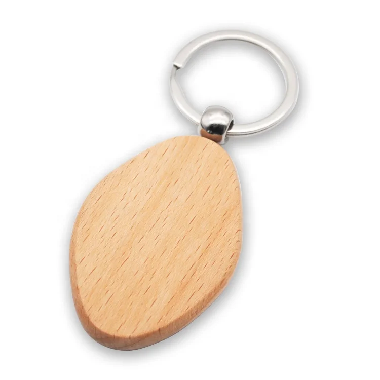 Custom Logo Engraved Named Promotional Souvenir Craft Blanks Key chain House Key Ring Surfboard Wooden Wood Keychain